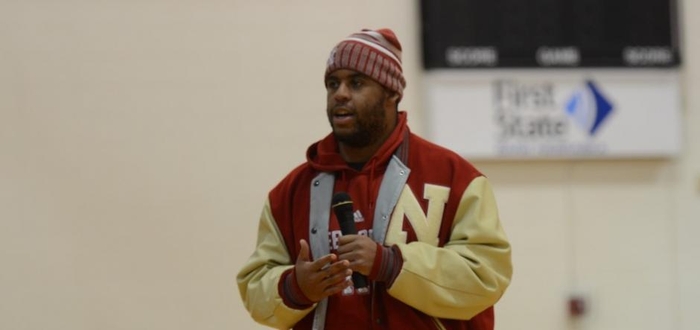 Ron Kellogg III visits Norris for Winter pep rally!